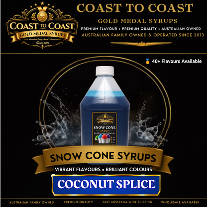 Coconut Splice Snow Cone Syrups 4ltr - Coast to Coast Gold Medal Syrups®