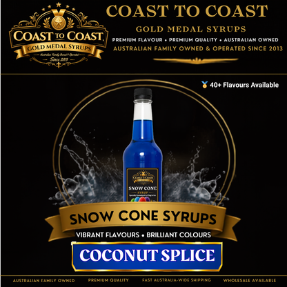 Coconut Splice Snow Cone Syrups 750ml - Coast to Coast Gold Medal Syrups®