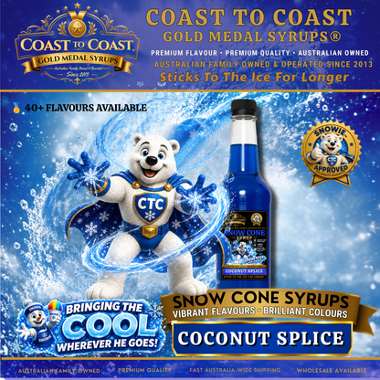 Coconut Splice Snow Cone Syrups 750ml - Coast to Coast Gold Medal Syrups®