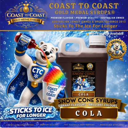 Cola Snow Cone Syrups 1ltr - Coast to Coast Gold Medal Syrups®