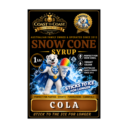 Cola Snow Cone Syrups 1ltr - Coast to Coast Gold Medal Syrups®