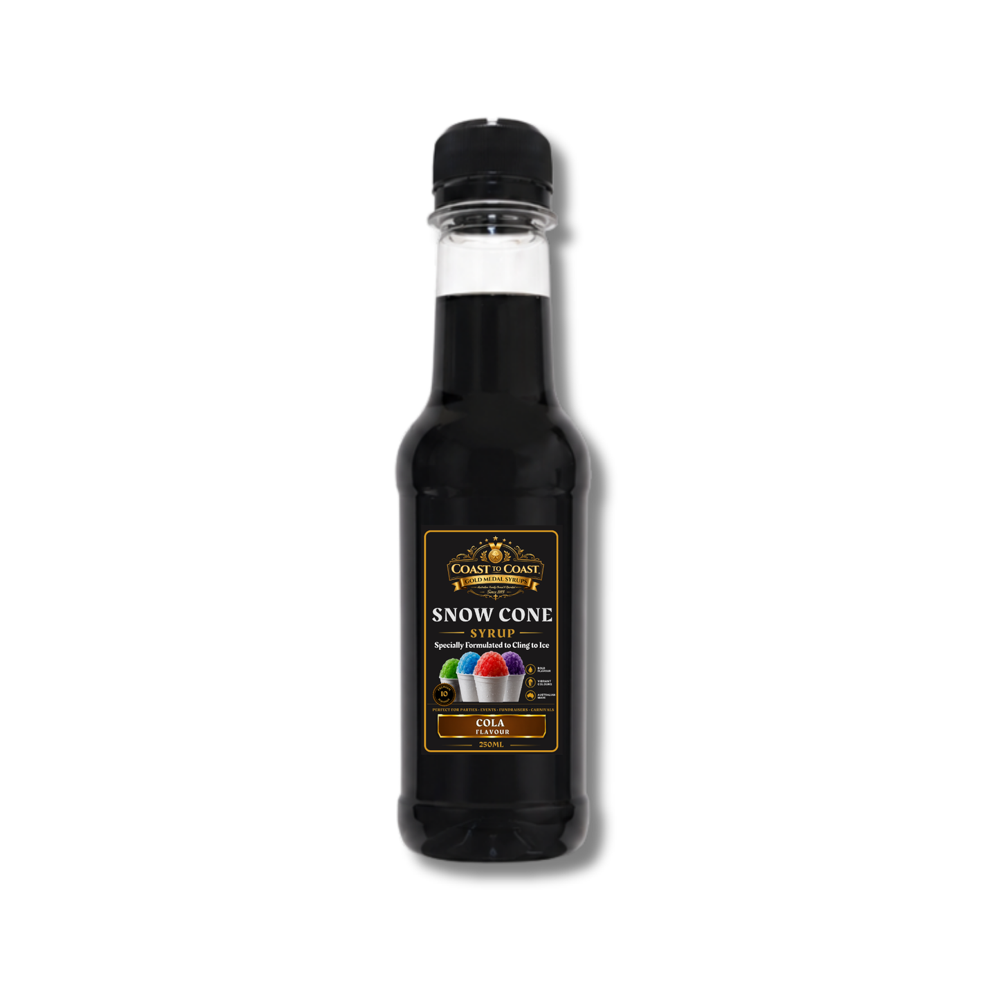 Cola Snow Cone Syrups 250ml - Coast to Coast Gold Medal Syrups®