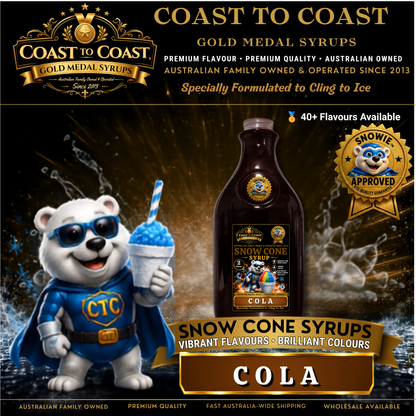 Cola Snow Cone Syrups 2ltr - Coast to Coast Gold Medal Syrups®