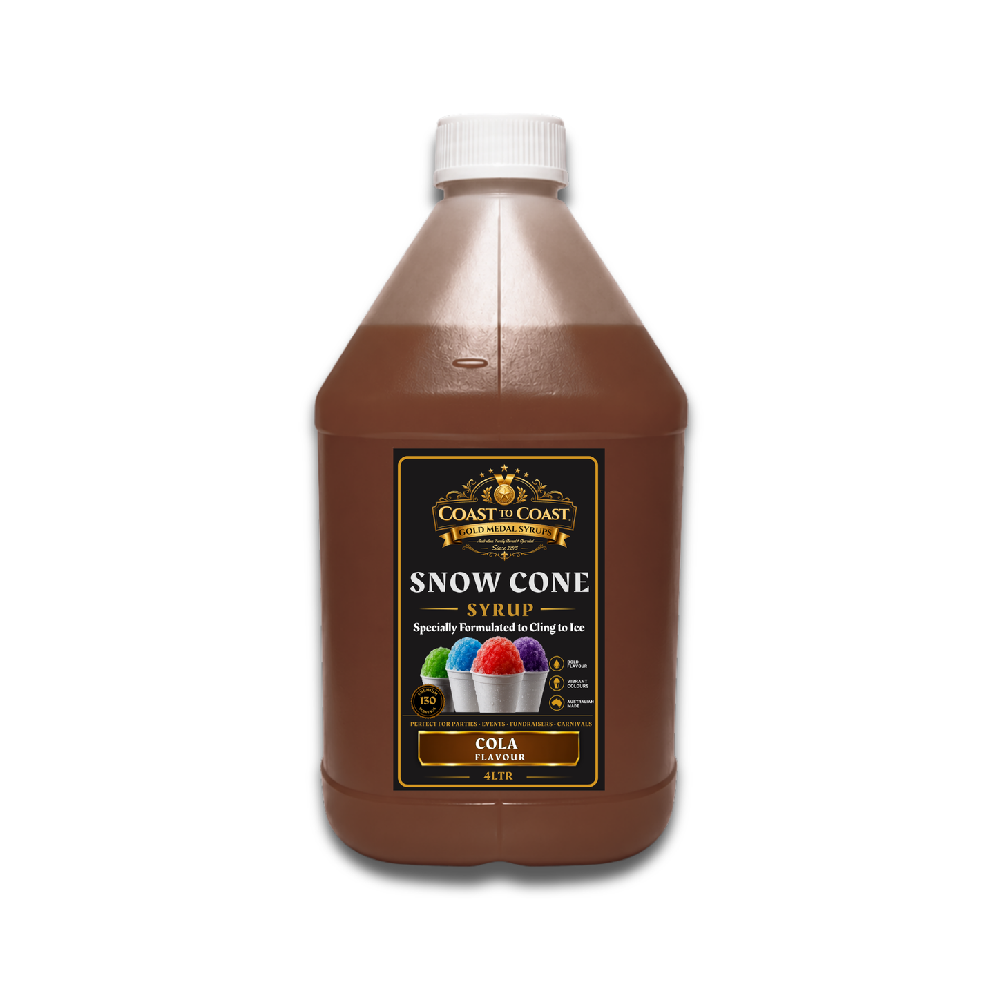 Cola Snow Cone Syrups 4ltr - Coast to Coast Gold Medal Syrups®