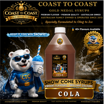 Cola Snow Cone Syrups 4ltr - Coast to Coast Gold Medal Syrups®