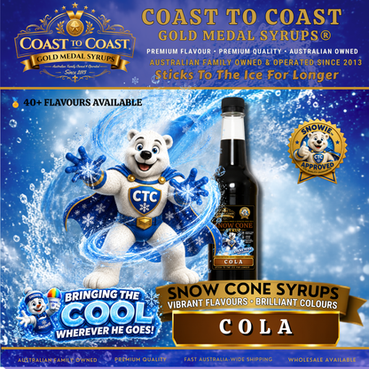 Cola Snow Cone Syrups 750ml - Coast to Coast Gold Medal Syrups®