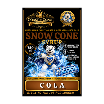 Cola Snow Cone Syrups 750ml - Coast to Coast Gold Medal Syrups®