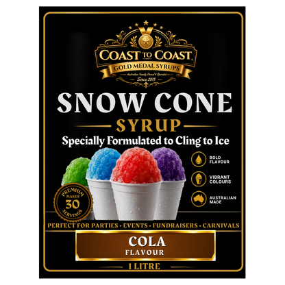 Cola Snow Cone Syrups 1ltr - Coast to Coast Gold Medal Syrups®