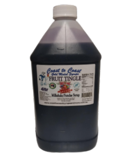 #4 Fruit Tingle, Milkshake/Sundae Toppings 4ltr with pump, Coast to Coast Gold Medal Syrups®