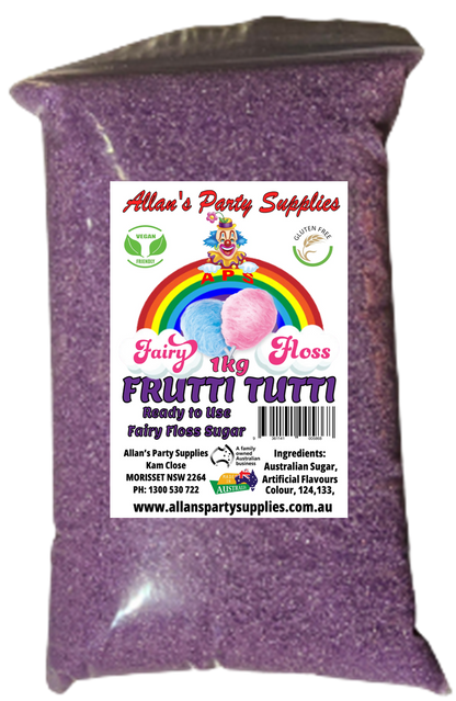 #3 APS, Premium Fairy Floss Sugar, 50 Serves RTU 1kg, Over 35 Plus Flavours