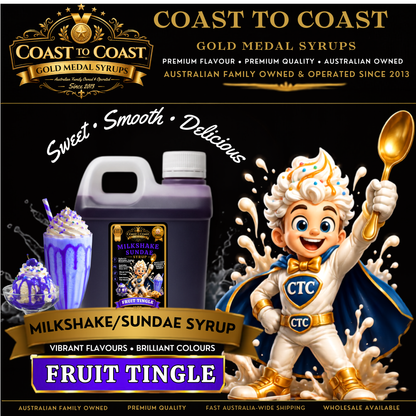 Fruit Tingle, Milkshake/Sundae toppings 1ltr - Coast to Coast Gold Medal Syrups®