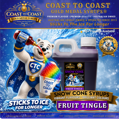 Fruit Tingle Snow Cone Syrups 1ltr - Coast to Coast Gold Medal Syrups®