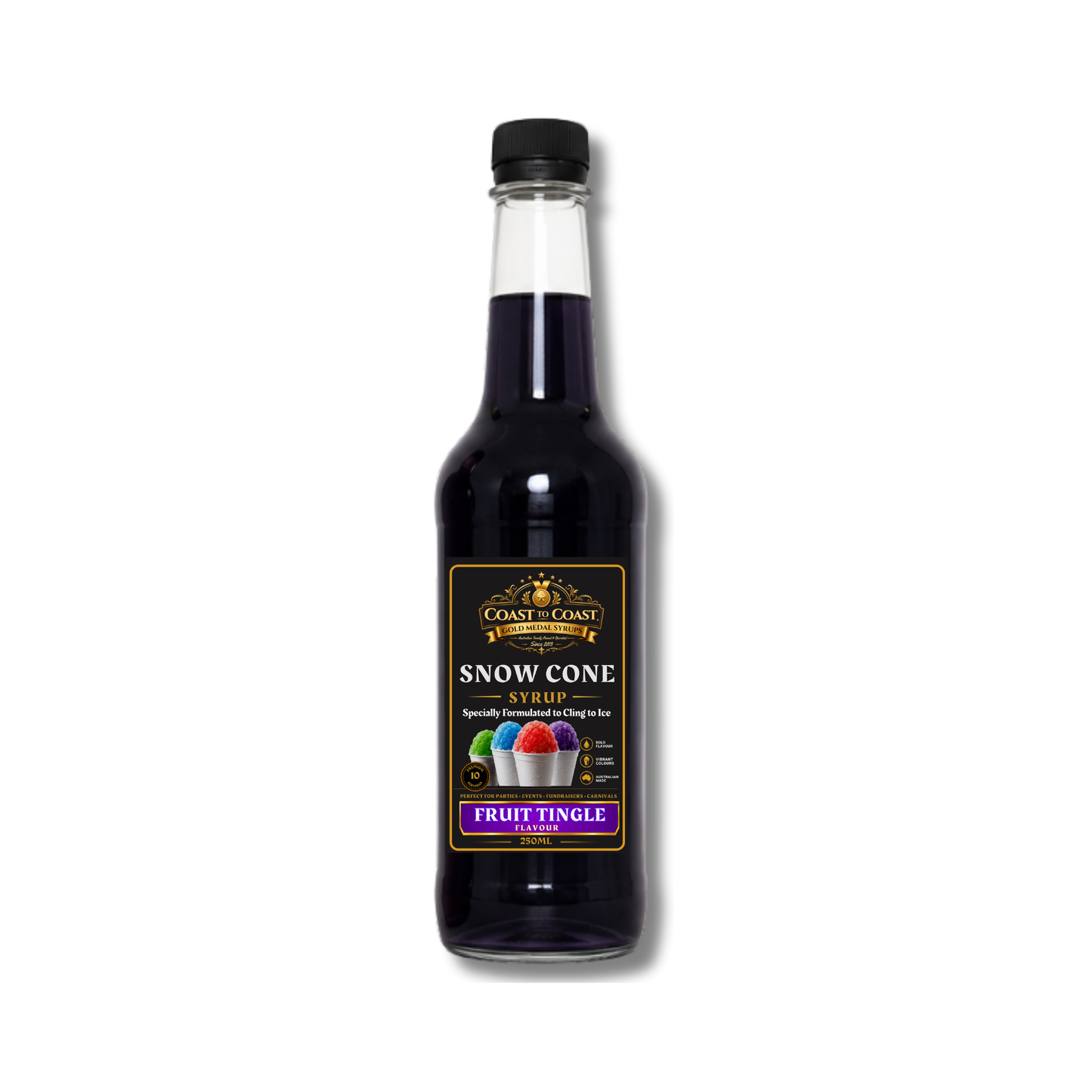Fruit Tingle Snow Cone Syrups 250ml - Coast to Coast Gold Medal Syrups®