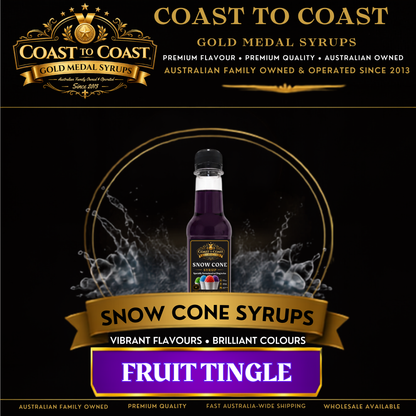 Fruit Tingle Snow Cone Syrups 250ml - Coast to Coast Gold Medal Syrups®