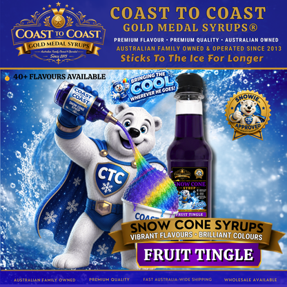 Fruit Tingle Snow Cone Syrups 250ml - Coast to Coast Gold Medal Syrups®