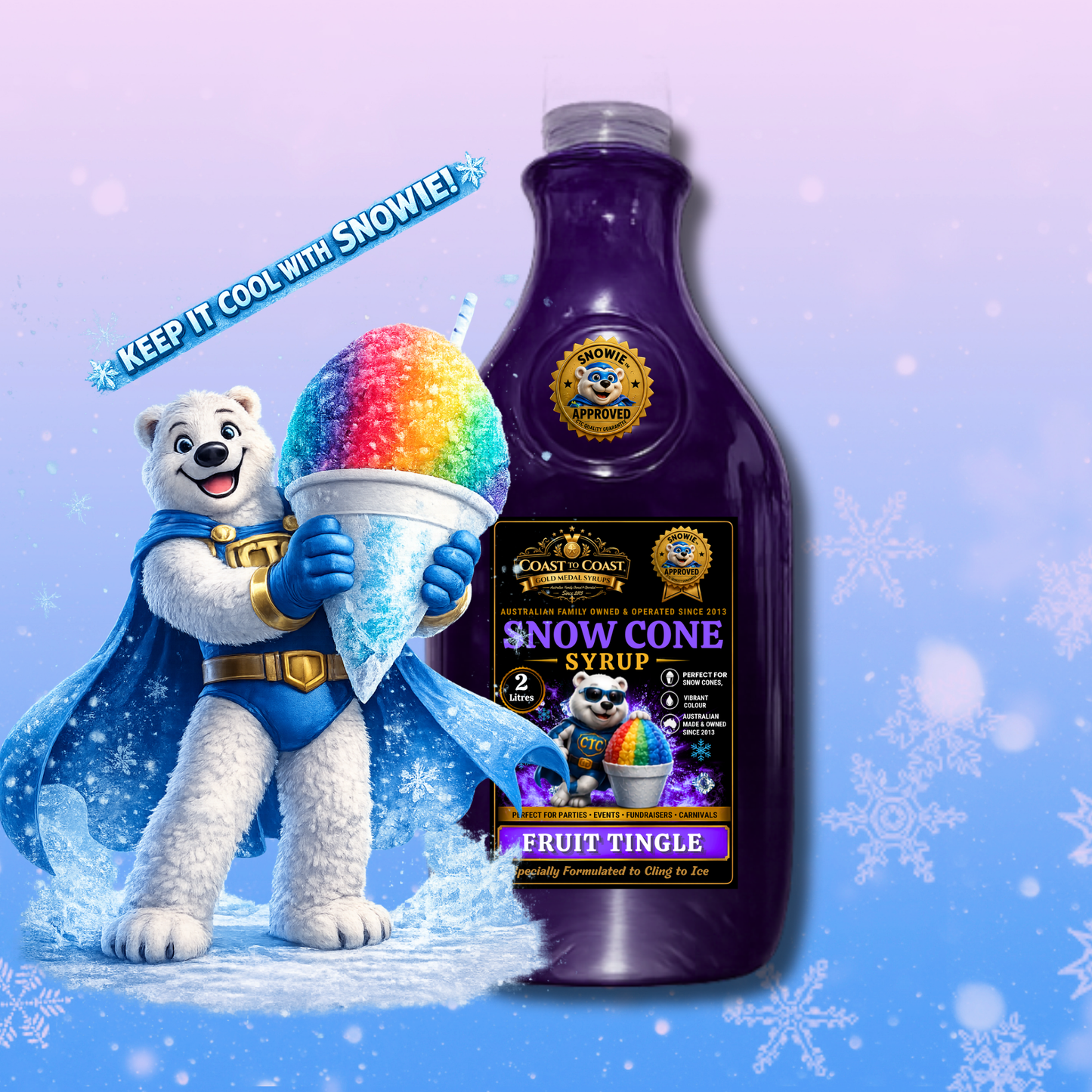 Fruit Tingle Snow Cone Syrups 2ltr - Coast to Coast Gold Medal Syrups®