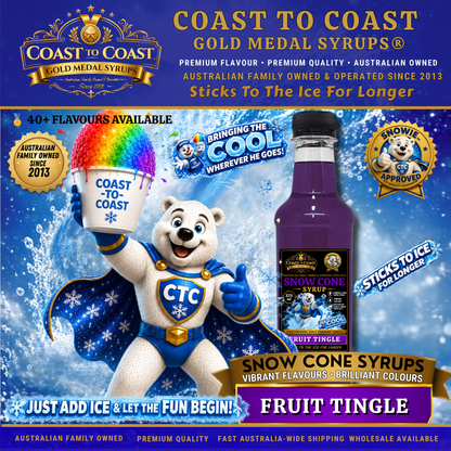 Fruit Tingle Snow Cone Syrups 375ml - Coast to Coast Gold Medal Syrups®
