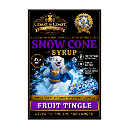 Fruit Tingle Snow Cone Syrups 375ml - Coast to Coast Gold Medal Syrups®