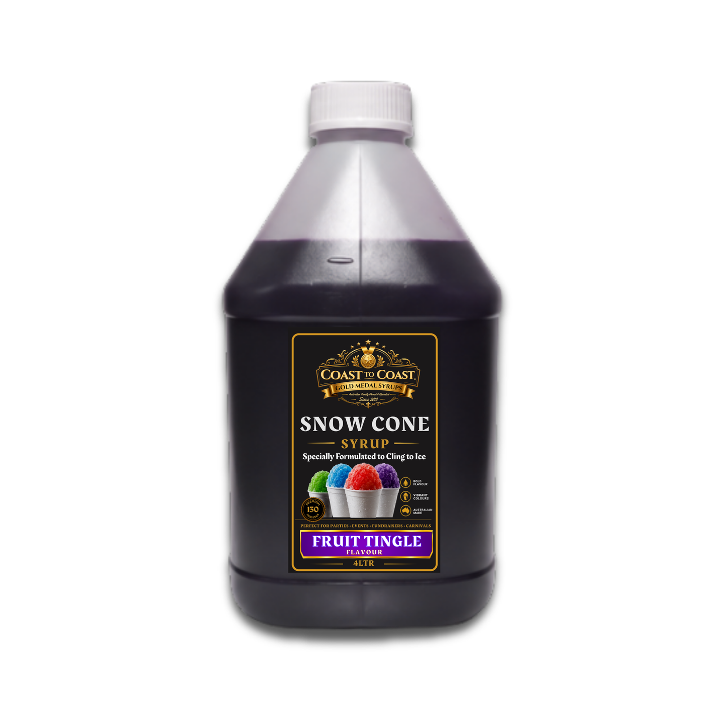 Fruit Tingle Snow Cone Syrups 4ltr - Coast to Coast Gold Medal Syrups®