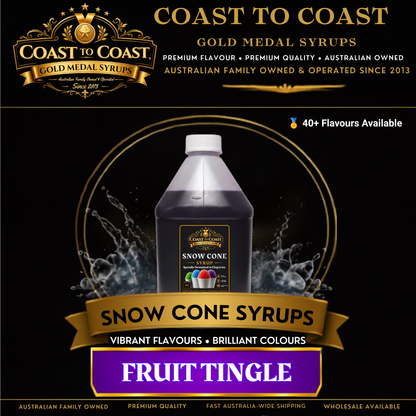 Fruit Tingle Snow Cone Syrups 4ltr - Coast to Coast Gold Medal Syrups®