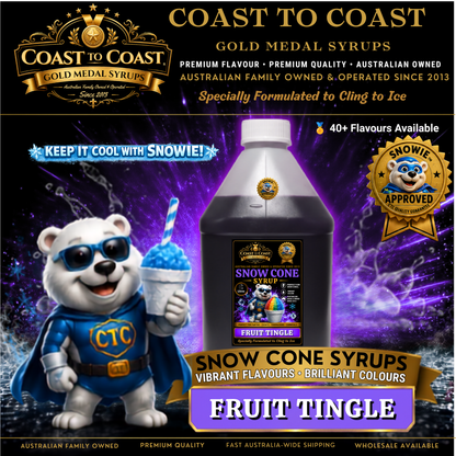 Fruit Tingle Snow Cone Syrups 4ltr - Coast to Coast Gold Medal Syrups®