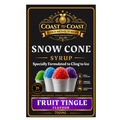 Fruit Tingle Snow Cone Syrups 750ml - Coast to Coast Gold Medal Syrups®