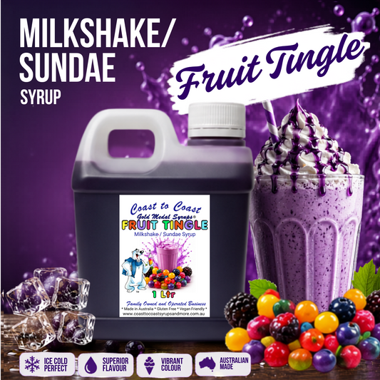 #2 Fruit Tingle, Milkshake/Sundae toppings 1ltr, Coast to Coast Gold Medal Syrups®