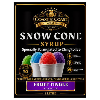 Fruit Tingle Snow Cone Syrups 1ltr - Coast to Coast Gold Medal Syrups®