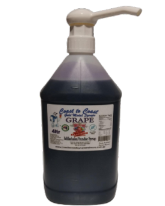 #4 Grape, Milkshake/Sundae Toppings 4ltr with pump, Coast to Coast Gold Medal Syrups®