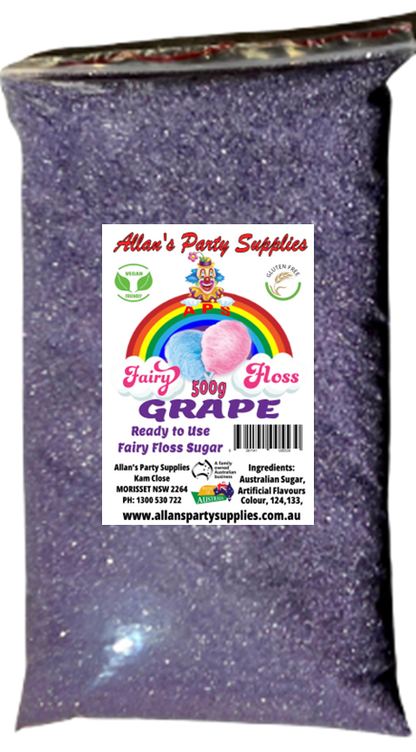 #2 APS, Ready to use Fairy Floss Sugar, 500g Bags, You Choose Your Flavours