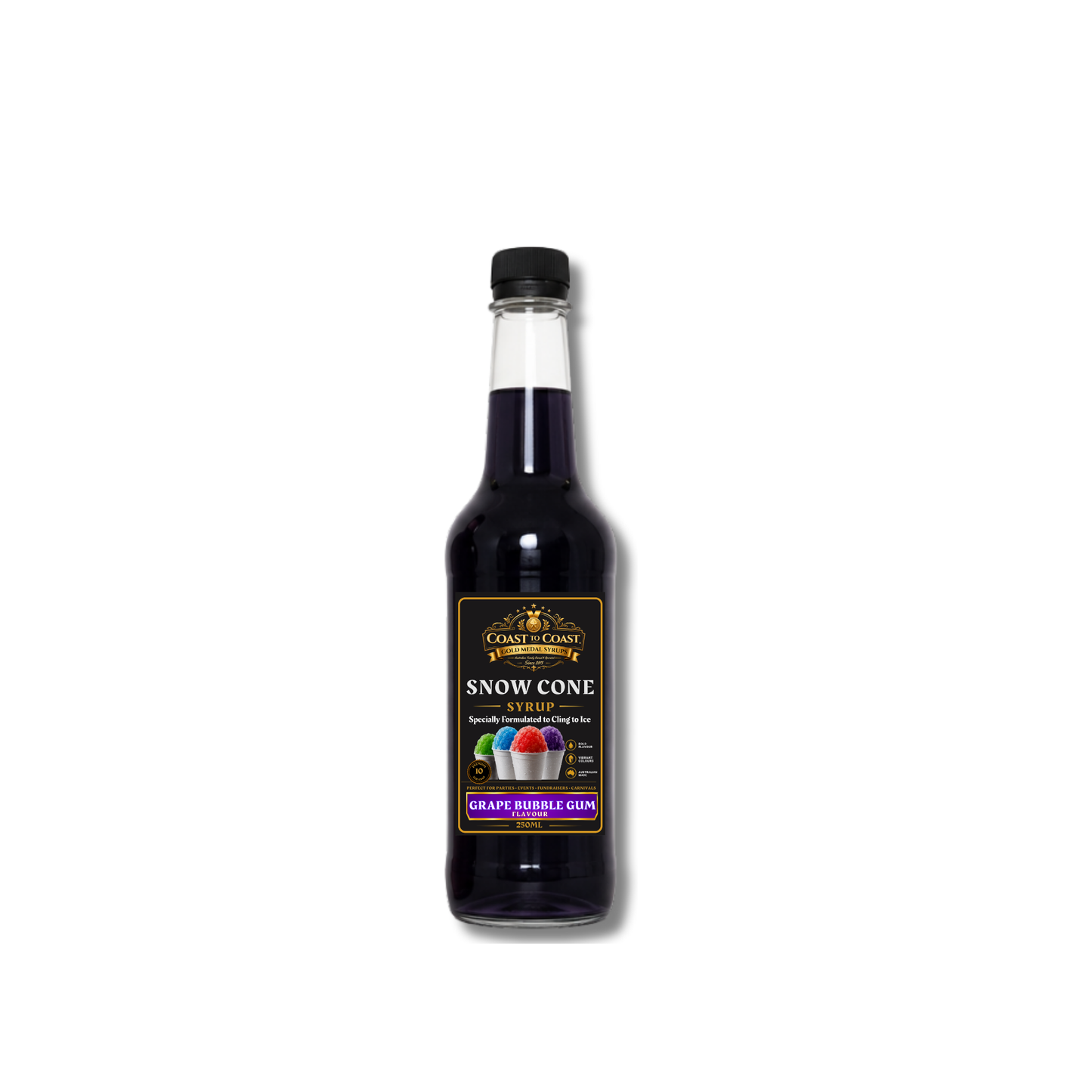 Grape Snow Cone Syrups 250ml - Coast to Coast Gold Medal Syrups®