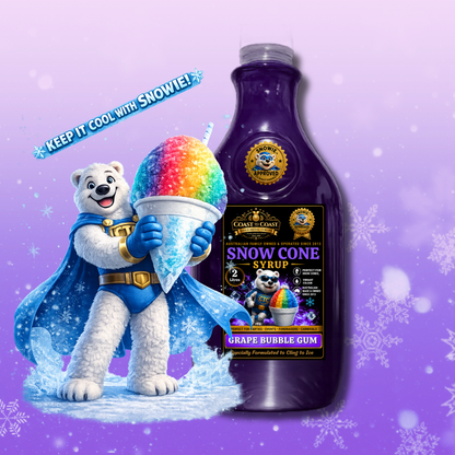 Grape Bubble Gum Snow Cone Syrups 2ltr - Coast to Coast Gold Medal Syrups®