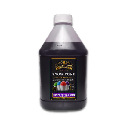 Grape Bubble Gum Snow Cone Syrups 4ltr - Coast to Coast Gold Medal Syrups®