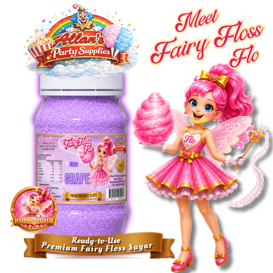 Grape Fairy Floss Sugar – 500g Jar - Allan's Party Supplies