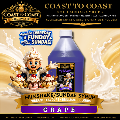 Grape, Milkshake-Sundae Toppings 4ltr - Coast to Coast Gold Medal Syrups®