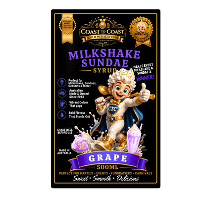 Grape, Milkshake/Sundae toppings 500ml - Coast to Coast Gold Medal Syrups®