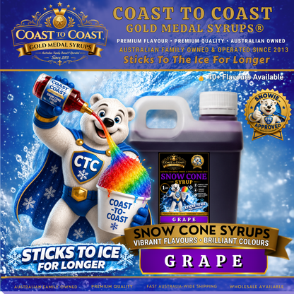 Grape Snow Cone Syrups 1ltr - Coast to Coast Gold Medal Syrups®