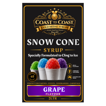 Grape Snow Cone Syrups 2ltr - Coast to Coast Gold Medal Syrups®