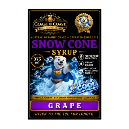 Grape Snow Cone Syrups 375ml - Coast to Coast Gold Medal Syrups®