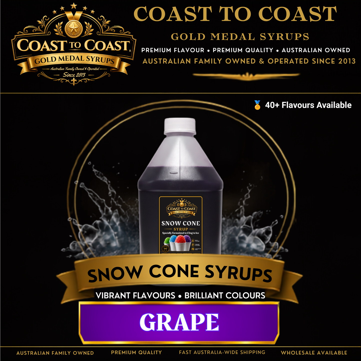 Grape Snow Cone Syrups 4ltr - Coast to Coast Gold Medal Syrups®