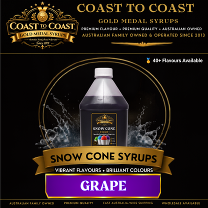 Grape Snow Cone Syrups 4ltr - Coast to Coast Gold Medal Syrups®