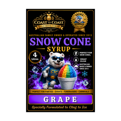 Grape Snow Cone Syrups 4ltr - Coast to Coast Gold Medal Syrups®