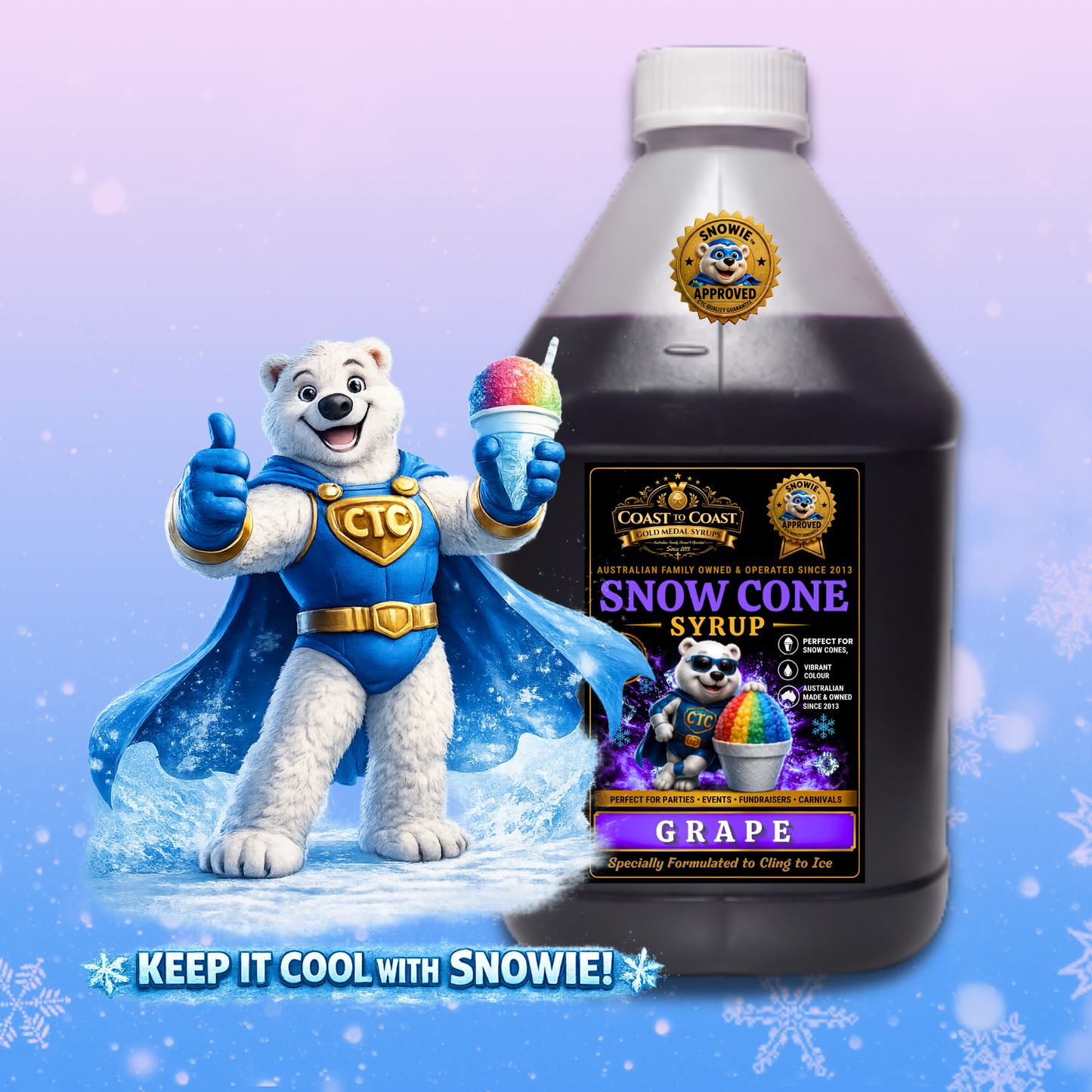 Grape Snow Cone Syrups 4ltr - Coast to Coast Gold Medal Syrups®