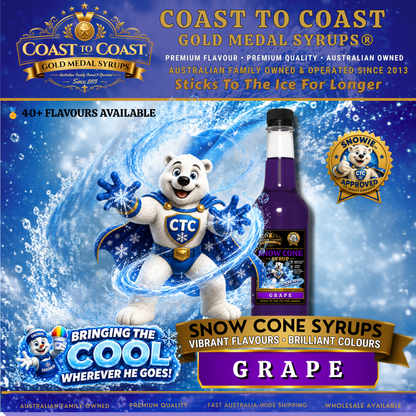 Grape Snow Cone Syrups 750ml - Coast to Coast Gold Medal Syrups®