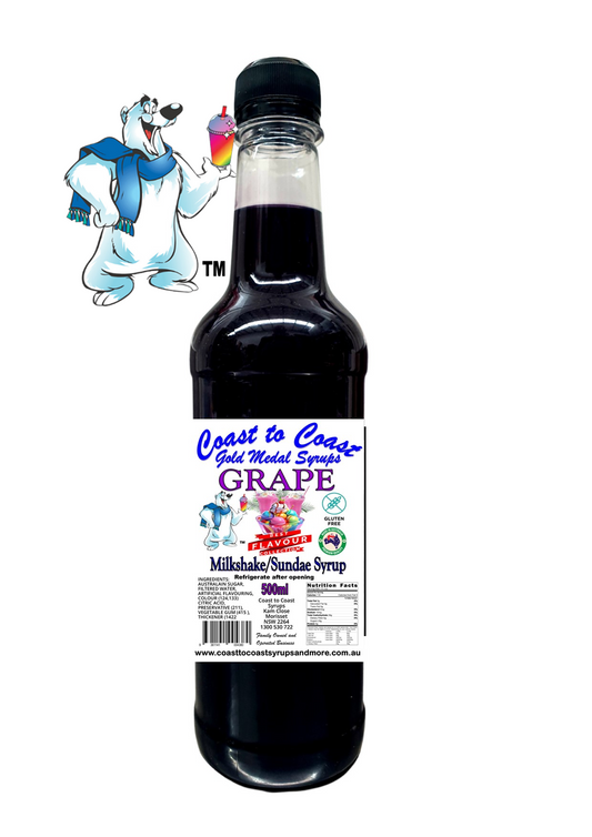 #1 Grape, Milkshake/Sundae toppings 500ml, Coast to Coast Gold Medal Syrups®