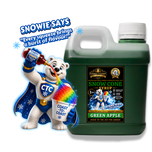 Green Apple Snow Cone Syrups 1ltr - Coast to Coast Gold Medal Syrups®