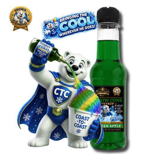 Green Apple Snow Cone Syrups 250ml - Coast to Coast Gold Medal Syrups®