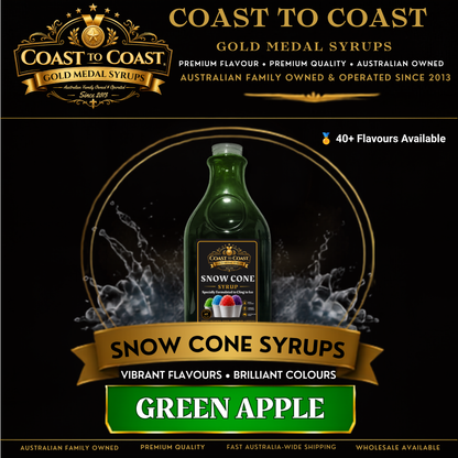Green Apple Snow Cone Syrups 2ltr - Coast to Coast Gold Medal Syrups®