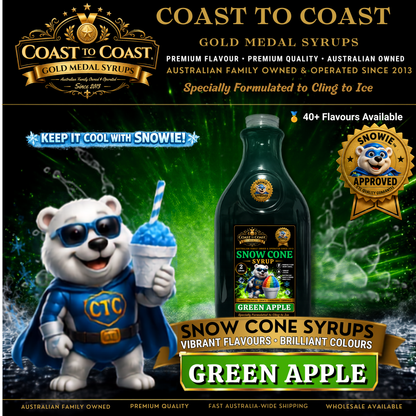Green Apple Snow Cone Syrups 2ltr - Coast to Coast Gold Medal Syrups®