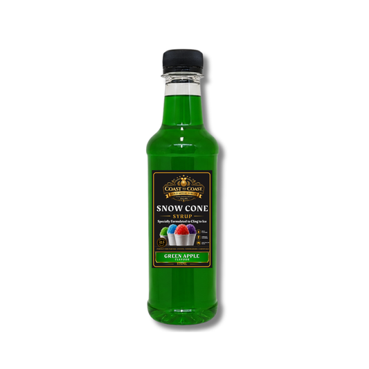Green Apple Snow Cone Syrups 375ml - Coast to Coast Gold Medal Syrups®